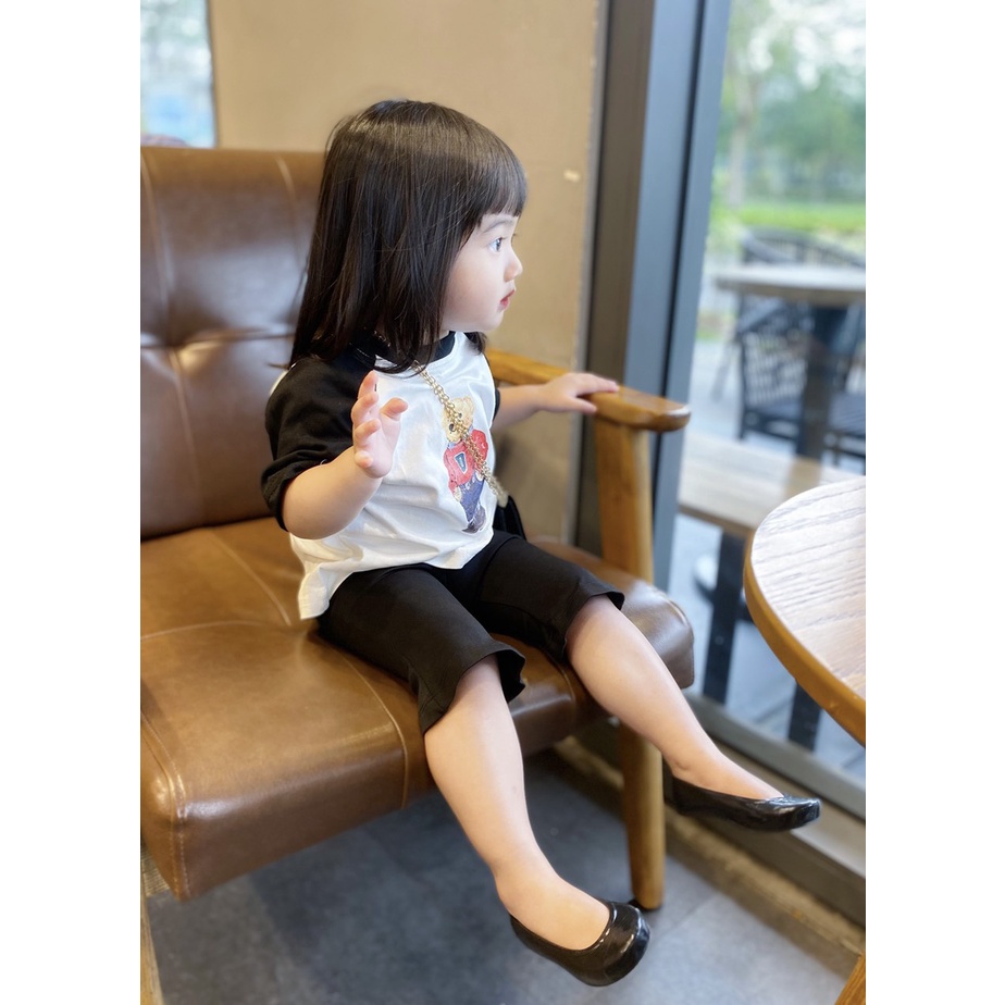 SÉT 2 ÁO COTTON IN GẤU BÉ GÁI, TRAI