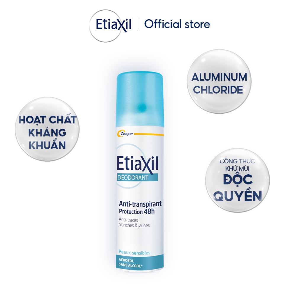 Xịt Khử Mùi Và Ngăn Mồ Hôi Hàng Ngày 48h Etiaxil 150ml