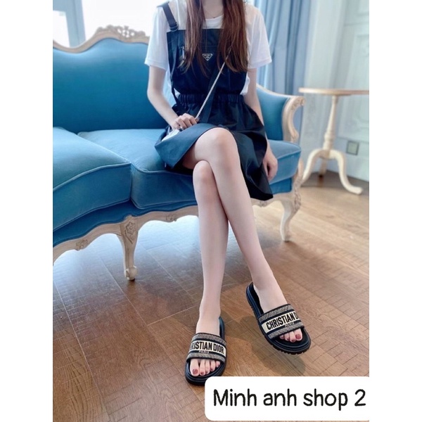 DÉP LÊ  ĐẾ KẾP 4cm BẢN ĐẸP QUAI THỔ CẨM THÊU CAI CẤP