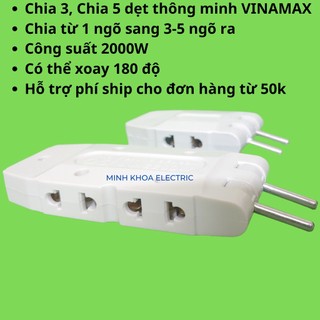 Ổ cắm điện chia dẹt thông minh vinamax 3-5 ngõ ra