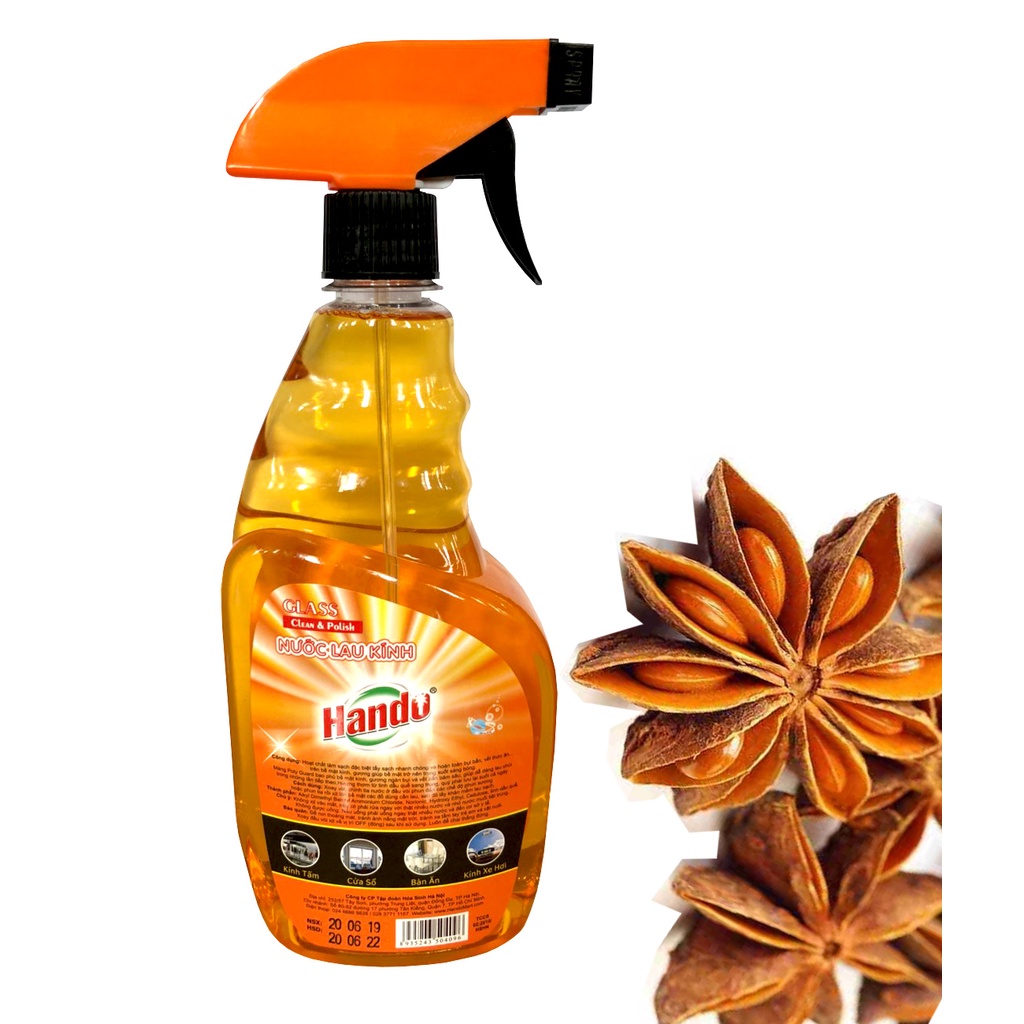 Nước Lau Kính Hando Hương Hoa 600ml