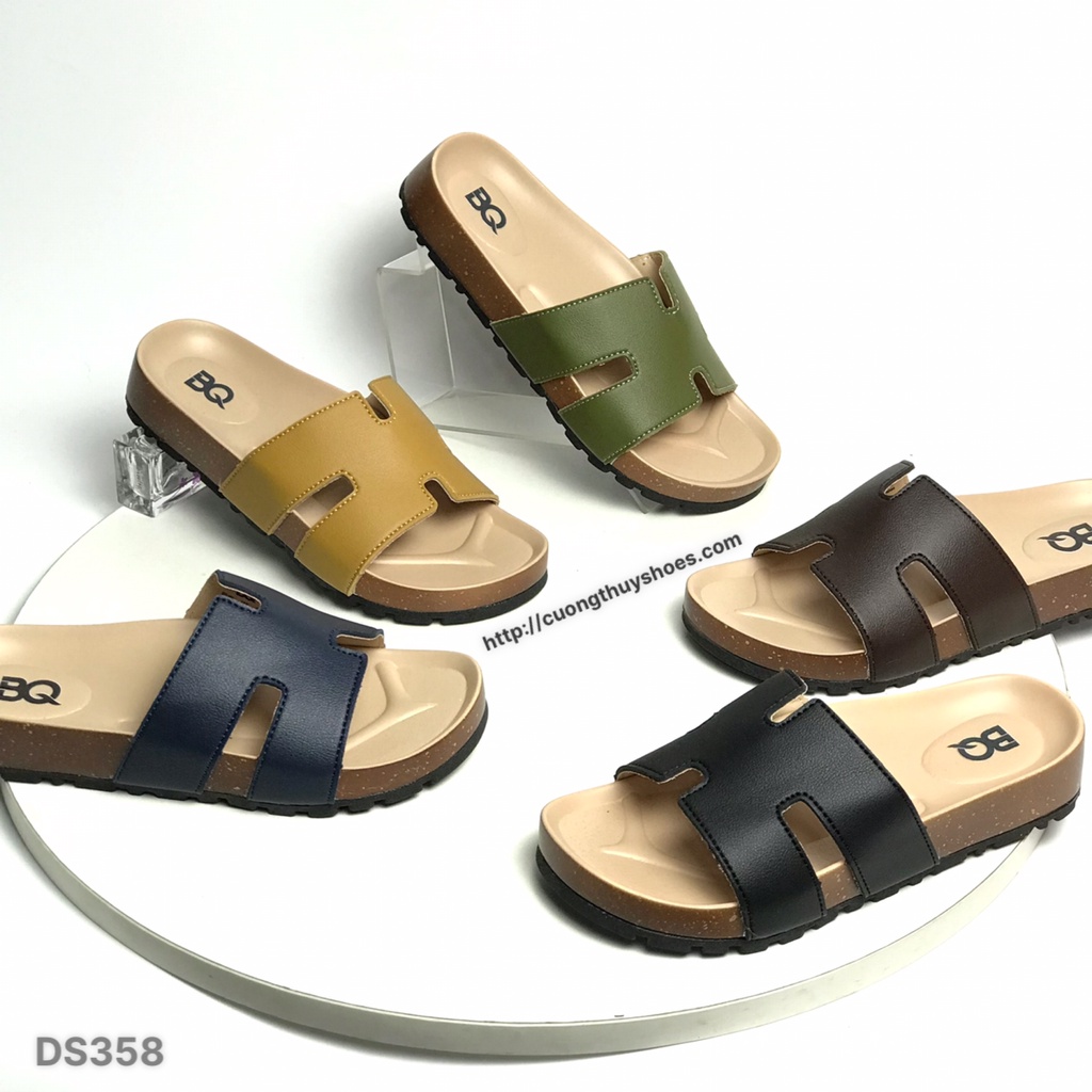 Dép lê nữ BQ ❤️FREESHIP❤️ Dép lê nữ quai ngang chữ H đế bằng đẹp DS358