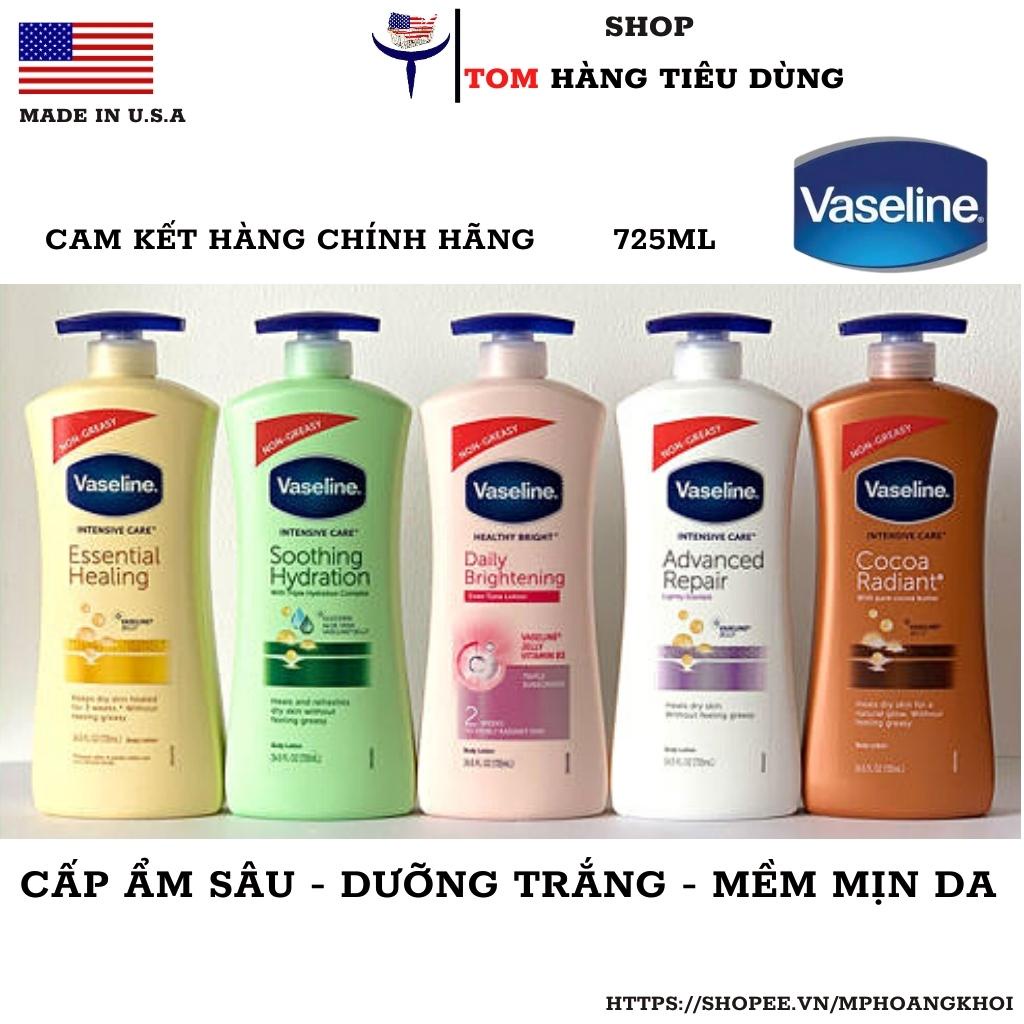 Sữa Dưỡng Thể Dưỡng Ẩm Trắng Da Vaseline 725ml Hàng Mỹ Mẫu Mới