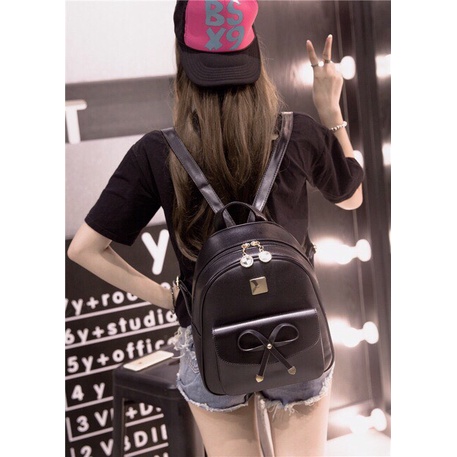 Balo da thời trang thắt nơ đơn giản