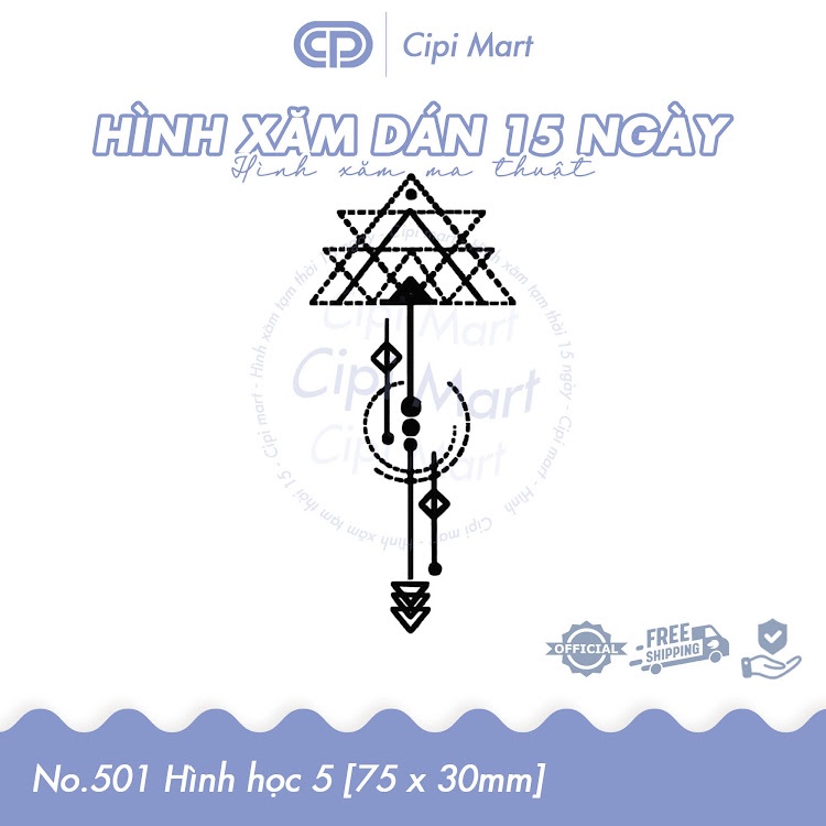 CIPI MART - Hình xăm tạm thời 15 NGÀY - chống nước, cọ xát 501