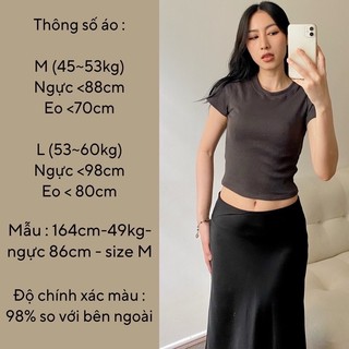 Peekaboo- Áo basic tee croptop
