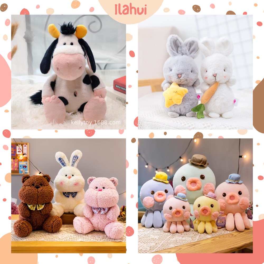 Thú nhồi bông gấu bông mini động vật animals dễ thương ILAHUI