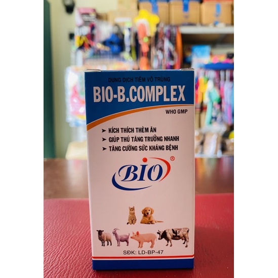 Bio- B.complex 100ml dùng cho trâu, bò, dê, cừu, chó, mèo