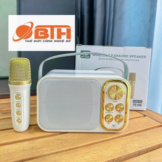 Loa kèm micro karaoke bluetooth ys 103-104 bass siêu trầm công suất 15w, tặng kèm 1 chiếc micro cầm tay