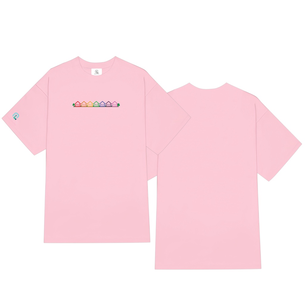 Áo T-shirt Hồng "Ngôi Nhà 7 Màu" 100% cotton 250gsm - Quang Linh VLogsS
