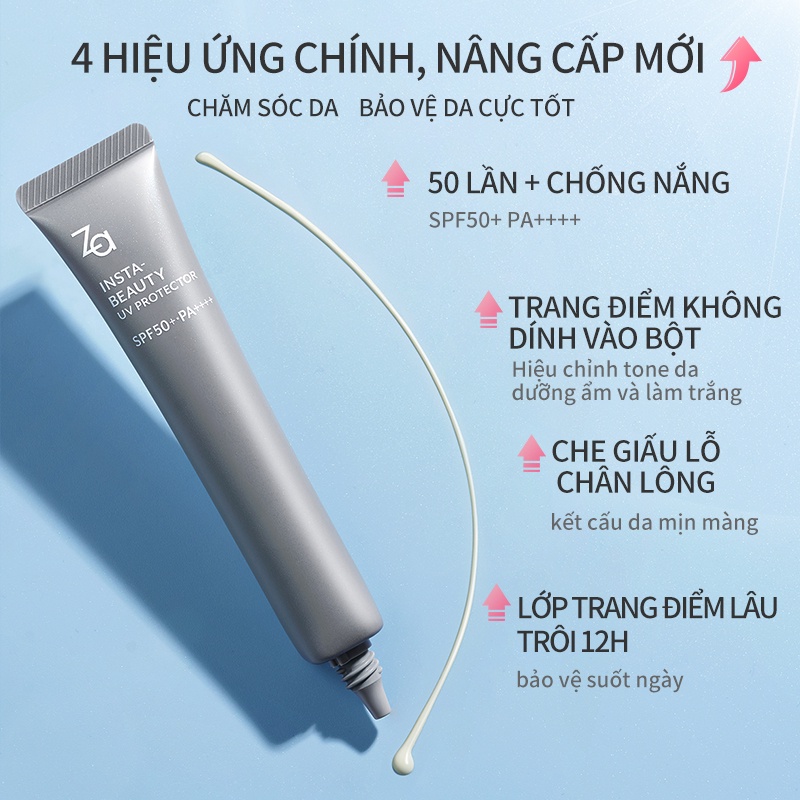 Kem Chống Nắng ZA SPF50 PA + + + + Kiểm Soát Dầu Giúp Dưỡng Ẩm Và Chống Lão Hóa Hiệu Quả  UV bảo vệ 30g