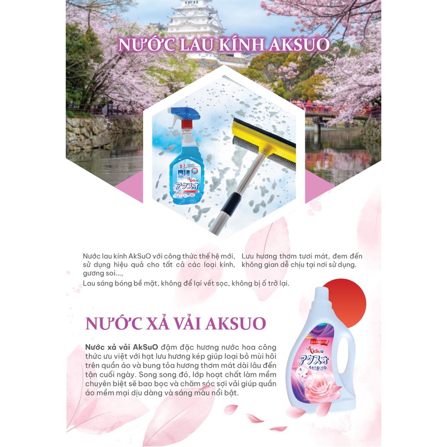 Nước Lau Kính Aksuo Shark Dành Cho Gương Kính Sáng Bóng Hương Thơm Tươi Mát Đánh Bay Mọi Vết Bẩn An Toàn Cho Da