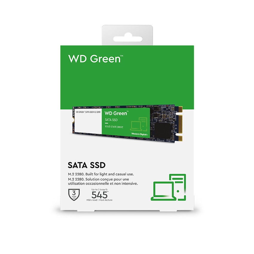 Ổ cứng SSD Western Digital Green 240GB / 480GB M2 2280 SATA III model G3G0B - Hàng Chính Hãng Bảo hành 3 năm