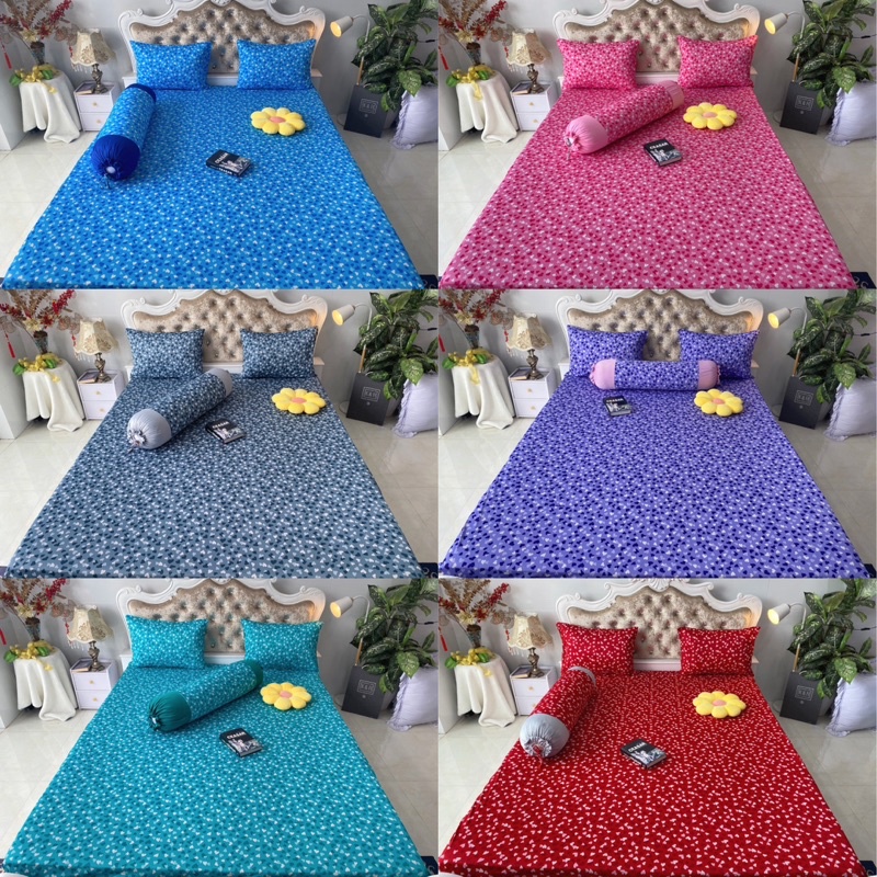 Bộ drap thun hàn quốc 4 món mát mịn,chất thun co giãn hai chiều