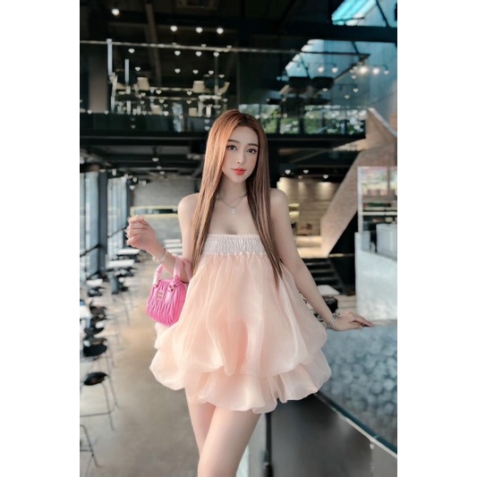 Đầm Ống Tơ Xốp Bí 2 Lớp Có Lót Quần