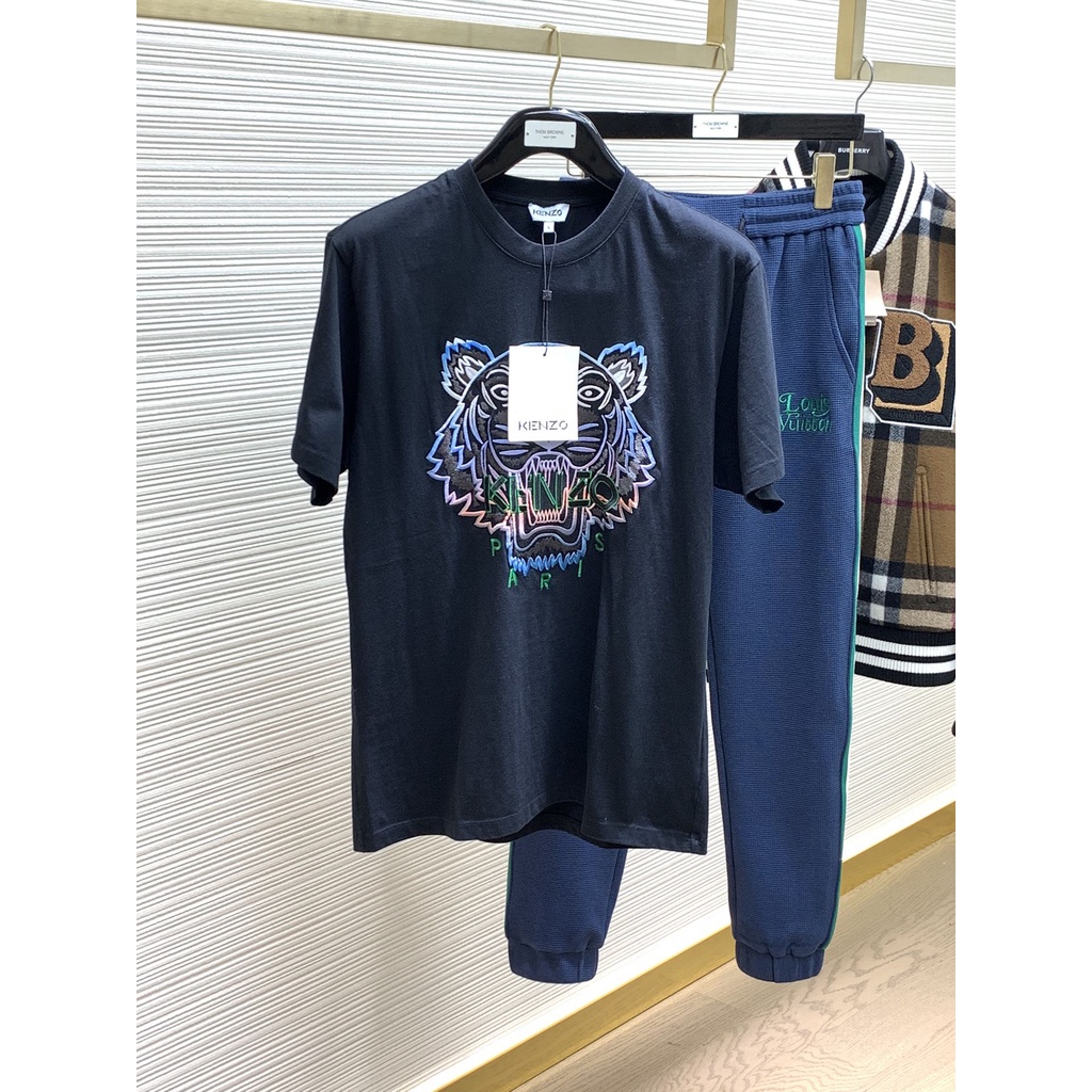 Áo thun ngắn tay nam Kenzo in hoạ tiết hình hổ cá tính