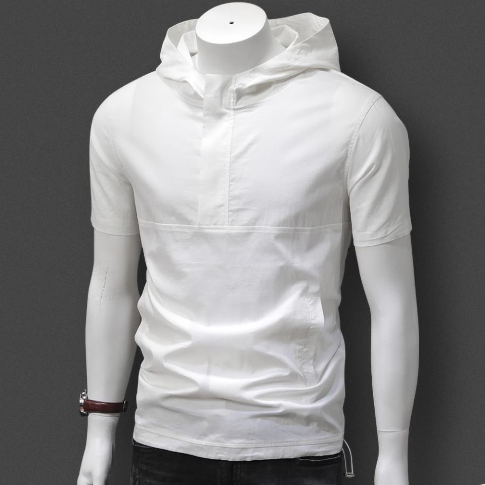 Áo thun nam Áo thun nam có mũ được làm từ chất liệu vải Nonchun Hàn Quốc Áo Thun có chất vải co giãn nhe mã N13