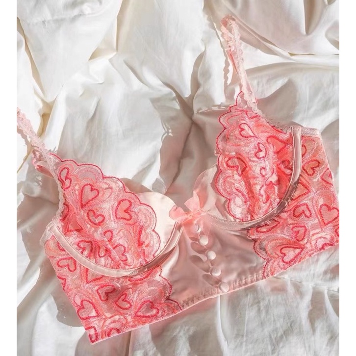 Z0779C Candice Set - Nội Y 2 Mảnh Phối Hoạ Tiết Trái Tim - Sắc Xanh Nổi Bật Quyến Rũ - Sexy Lingerie @lingerie.sm.toys