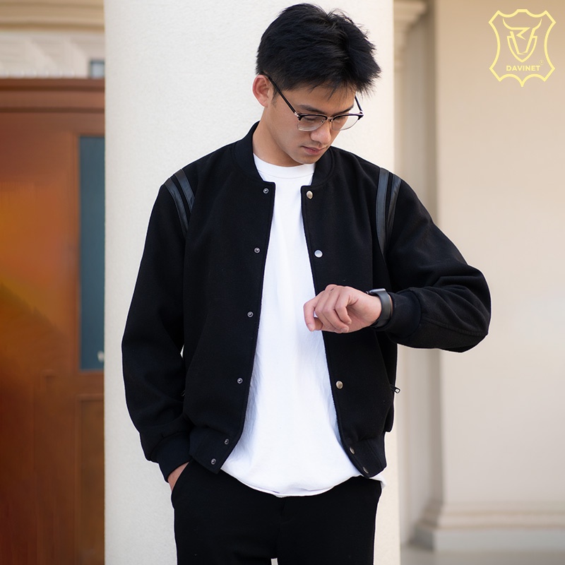 Áo Khoác Teddy Unisex DAVINET Am23-05, Da Xịn, Siêu Bền, Mềm Nhẹ, Bảo Hành 5 Năm