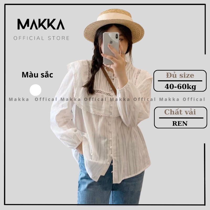 Áo babydoll MAKKA áo babydoll bèo phối ren kiểu mới phong cách Ulzzang  397