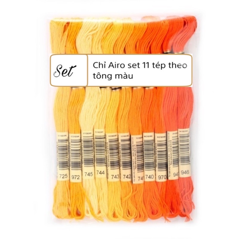 Set chỉ thêu Airo theo nhóm màu