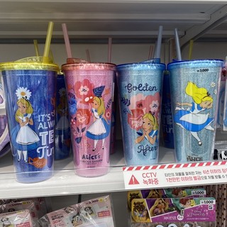 Cốc nhựa kèm ống hút Daiso Hàn Chính hãng