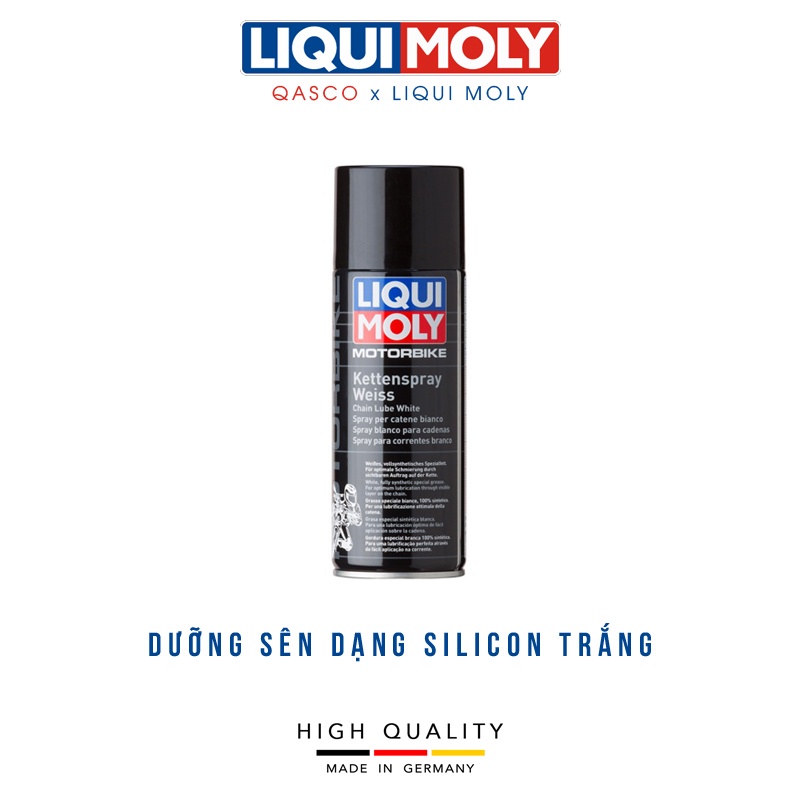 Xịt dưỡng xích  silicon siêu bám LIQUI MOLY Chain Spray White