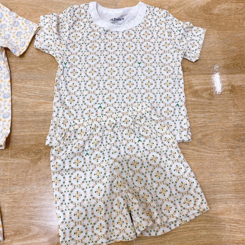 Bộ hè bé gái old. navvy  vải siêu mềm mát size 1-5Y satsunkid