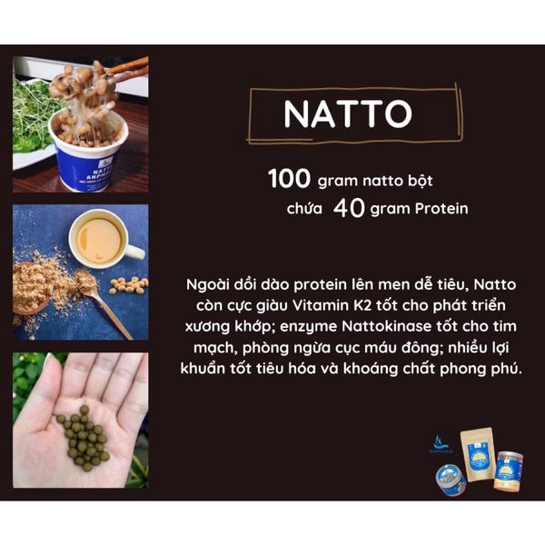 Natto bột đậu tương lên men Anphaco