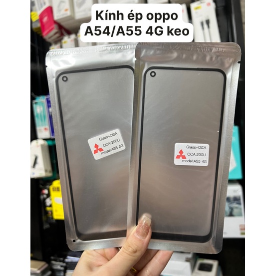 Kính ép oppo A54/A55 4G Keo