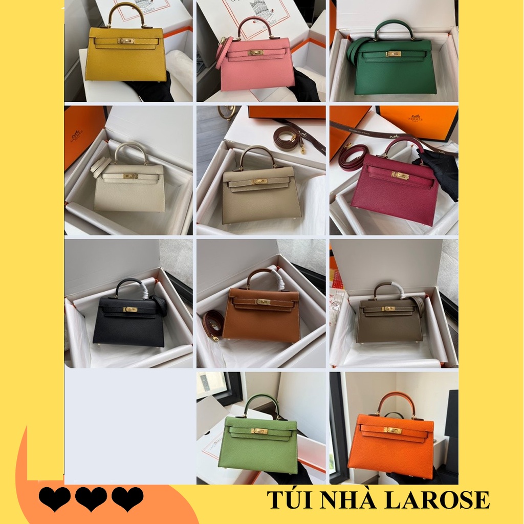 Túi H ♏️ Nguyên Bản TẶNG Khăn + Ngựa size 21cm T01029a LAROSE