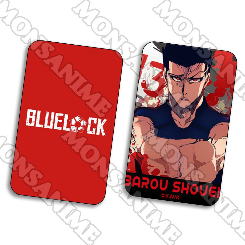 Ảnh card bo góc BLUE LOCK ver MỘT MÀU chibi manga thẻ bo viền 5*8cm sưu tầm xinh xắn
