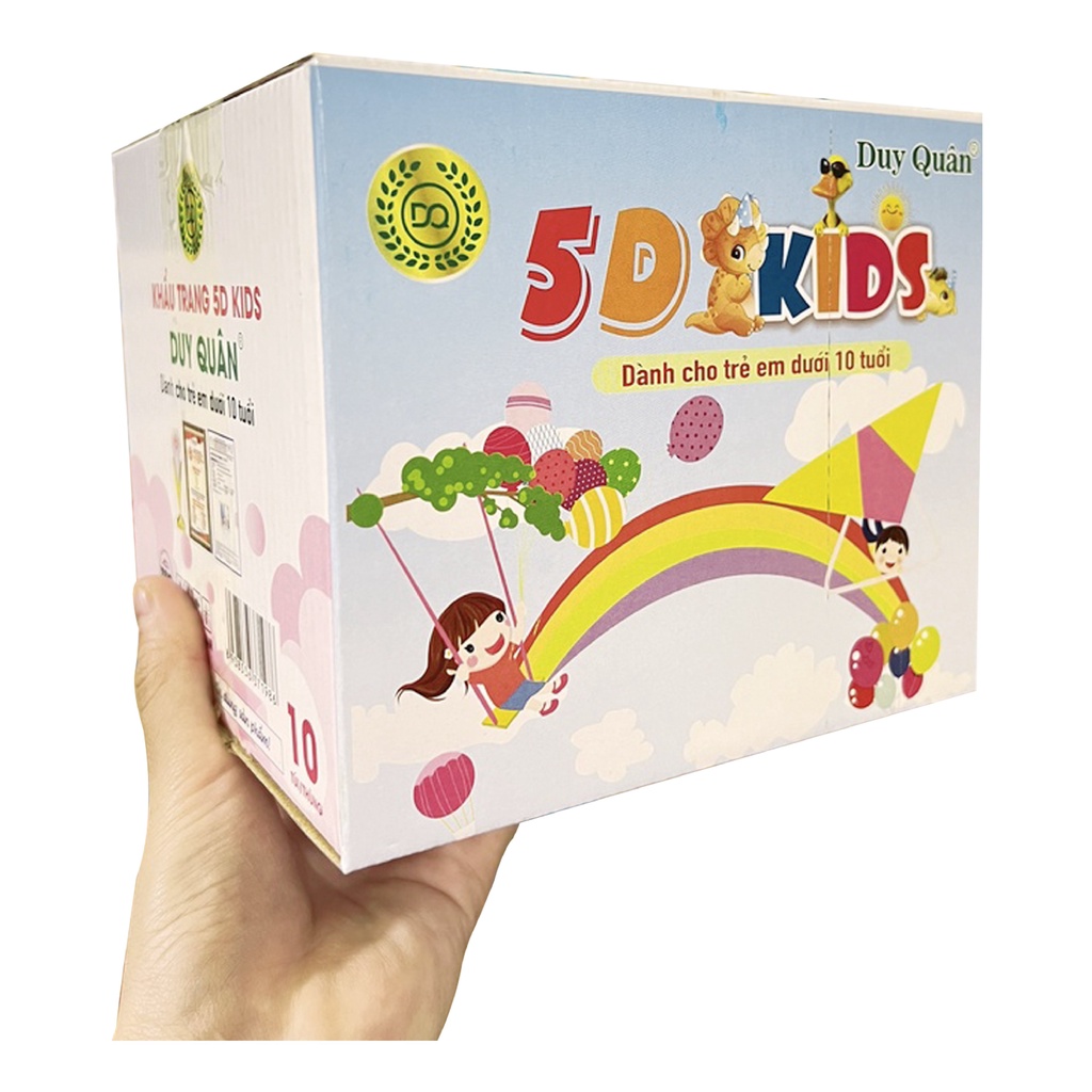 Khẩu trang y tế cho bé mix hình dễ thương - 10sp/hộp