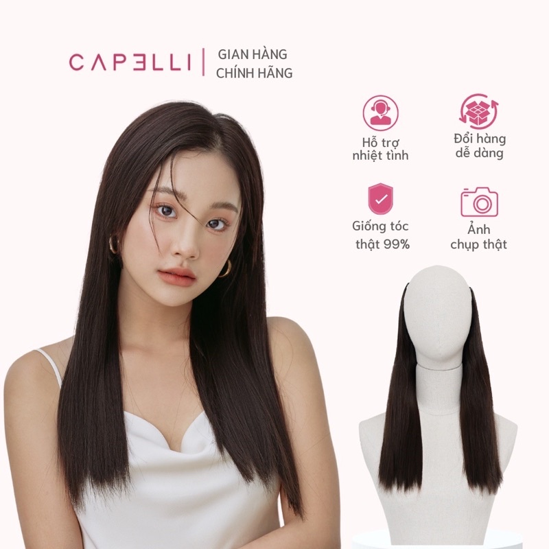 Tóc kẹp Cappelli kèm tóc mái và dưỡng