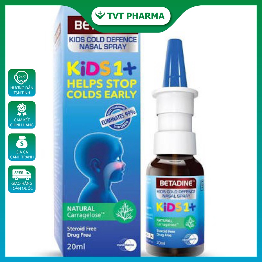 Dung Dịch Xịt Mũi BETADINE Cold Defence Nasal Spray Ngăn Chặn Viêm Mũi Dị Ứng 20ML date 10/2023