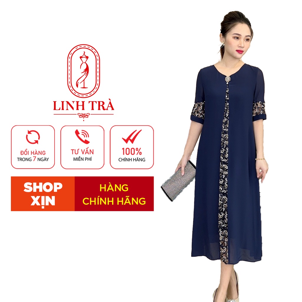 (TM 1105) Bigsize Màu Sắc Trẻ Trung Tươi Sáng Họa Tiết Sang Trọng Đi Làm Đi Tiệc Cho Bà