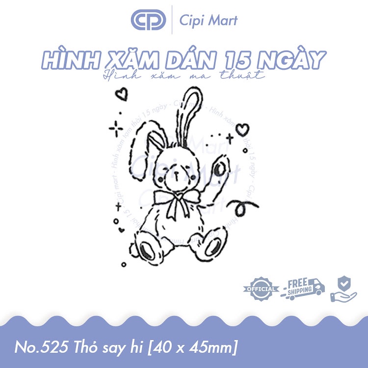 CIPI MART - Hình xăm tạm thời 15 NGÀY - chống nước, cọ xát 525