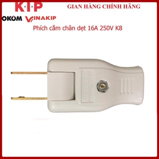 Phích cắm chân dẹt vinakip 16a 250v kiểu 8