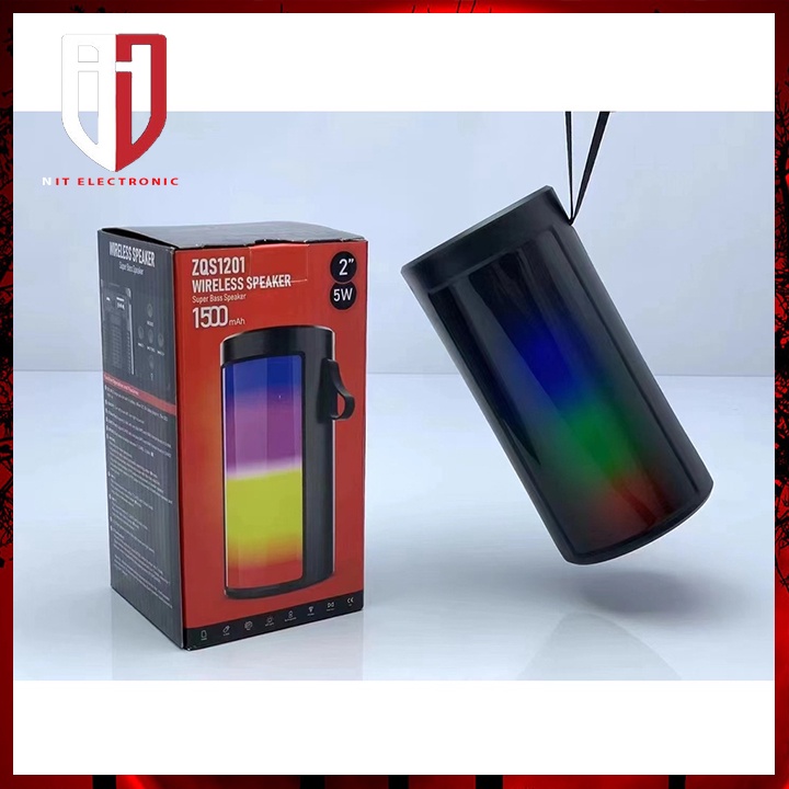 Loa bluetooth ZQS-1201 cầm tay loa nghe nhạc Không dây đèn led RGB