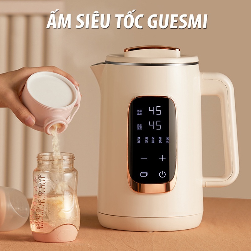 Ấm Siêu Tốc Đa Năng Guesmi Giữ Nhiệt 48h, Ấm Siêu Tốc Khử Clo Công Suất Lớn, Máy Đun Nước
