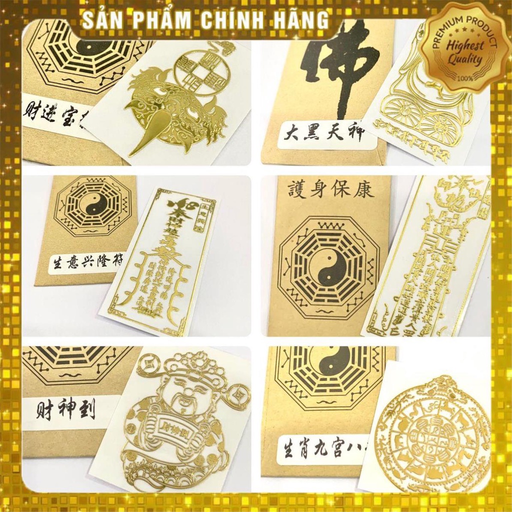 Miếng Dán Linh Phù - Tài Lộc, May Mắn, Phong Thuỷ