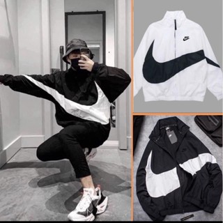 Áo Khoác Jacket Nike Swoosh Woven Vintage Nam Nữ Vải Dù 2 Lớp Cao Cấp , Chuẩn Form 396 Hight Bar