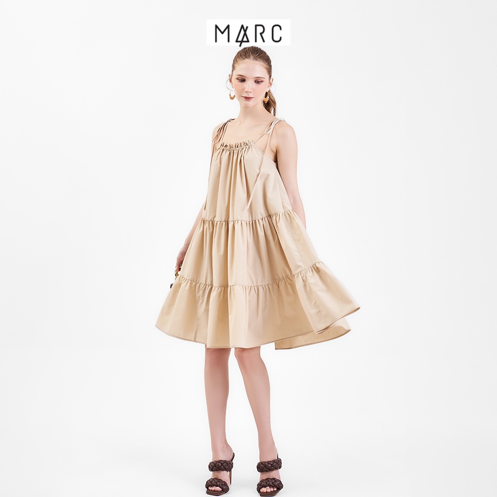 Đầm nữ MARC FASHION dây cổ rút dây 3 tầng CBVH057922