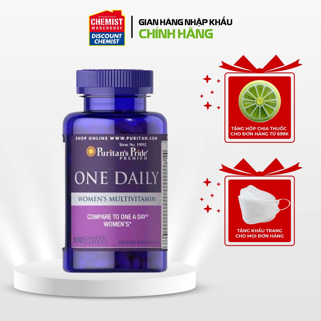 Vitamin tổng hợp cho phụ nữ Puritan Pride One Daily Women Multivitamin 100 viên