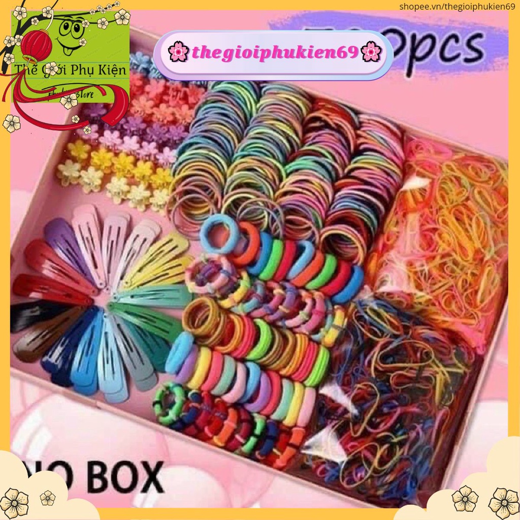 Set Dây Buộc Tóc 780 Chi Tiết Cho Bé .pm🌸𝒕𝒉𝒆𝒈𝒊𝒐𝒊𝒑𝒉𝒖𝒌𝒊𝒆𝒏𝟔𝟗🌸