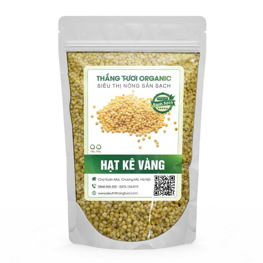 Hạt Kê Nếp Vàng đặc sản Nghệ An (đã tách vỏ) bao ngon dẻo, túi zip hoặc hút chân không cẩn thận