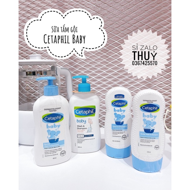 Sữa tắm gội toàn thân cho bé Cetaphil Baby Gentle Wash & Shampoo