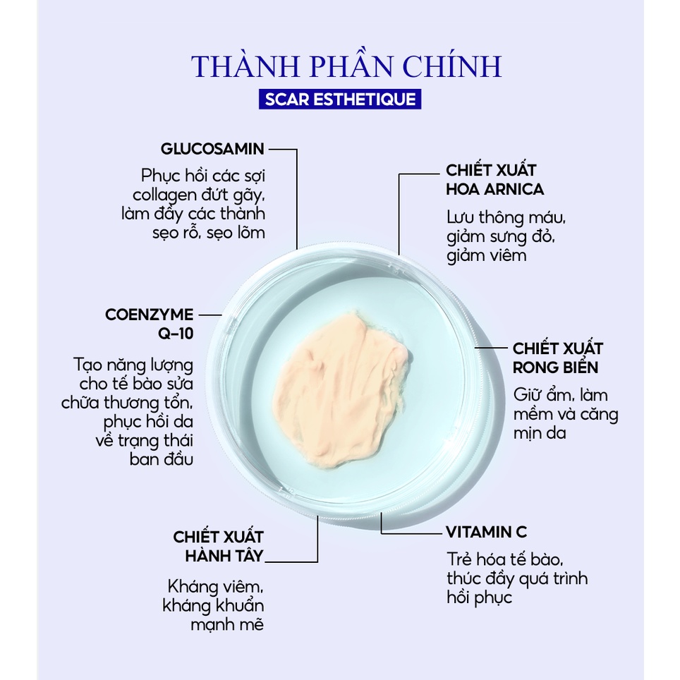 Kem xóa mờ Sẹo Thâm, Sẹo Rỗ, Sẹo Lõm Scar Esthetique của Rejuvaskin Hoa Kỳ