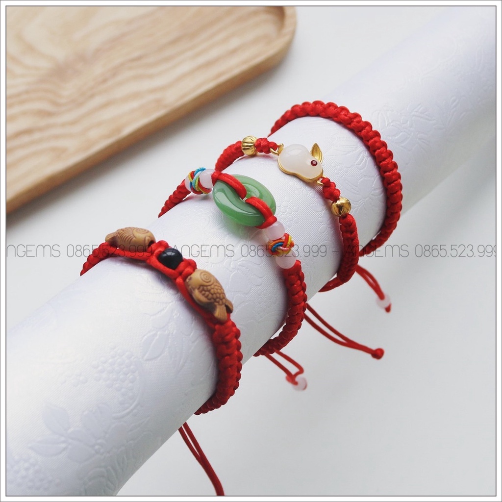 Vòng Tay Chỉ Đỏ Đồng Điếu May Mắn  - Vòng Phong Thủy Tình Duyên Tài Lộc