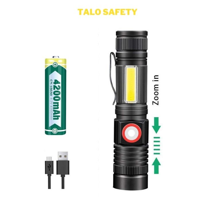 Đèn pin mini cầm tay siêu sáng hợp kim nhôm led T6 MÃ 23